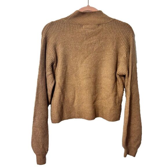 NWT Saltwater Luxe Cozy Sweater Pecan Dropped Shoulder Medium Chic Turtleneck - Picture 3 of 8